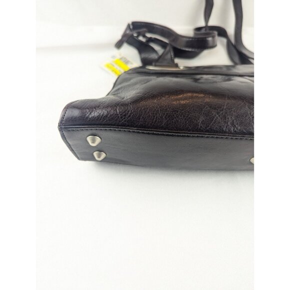 La‎ Diva Brown Leather Purse Handbag Medium Shoulder Bag NWT - Picture 15 of 16